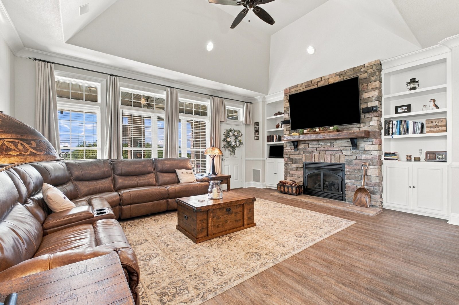 A comfortable den within the residence